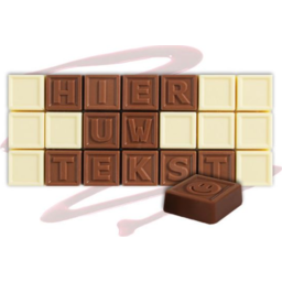 Chocotelegram 21 chocolade letters - eigen tekst