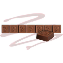 Chocotelegram 7 chocolade letters - eigen tekst