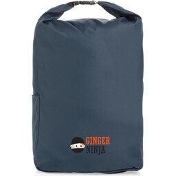 Impact AWARE™ RPET lichtgewicht rolltop rugzak-donkerblauw gepersonaliseerd