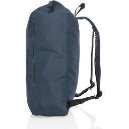 Impact AWARE™ RPET lichtgewicht rolltop rugzak-donkerblauw zijkant