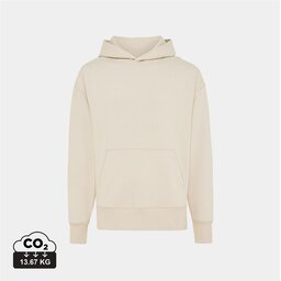 Iqoniq Yoho gerecycled katoen relaxed hoodie naturel