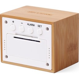 Lexon Bamboo alarm klok