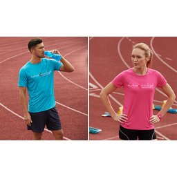 Sportt-shirt heren dames met bedrukking