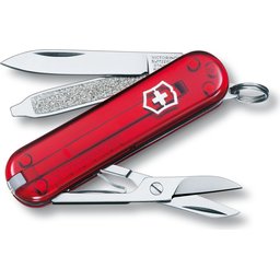 Zakmes Victorinox Classic SD transparant rood